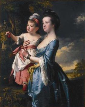 約瑟夫 懷特 德比 Portrait of Sarah Carver and her daughter Sarah